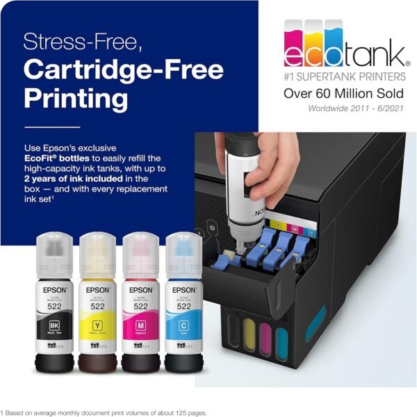 Epson EcoTank ET-2800 Wireless Color All-in-One Cartridge-Free Supertank Printer - Image 2
