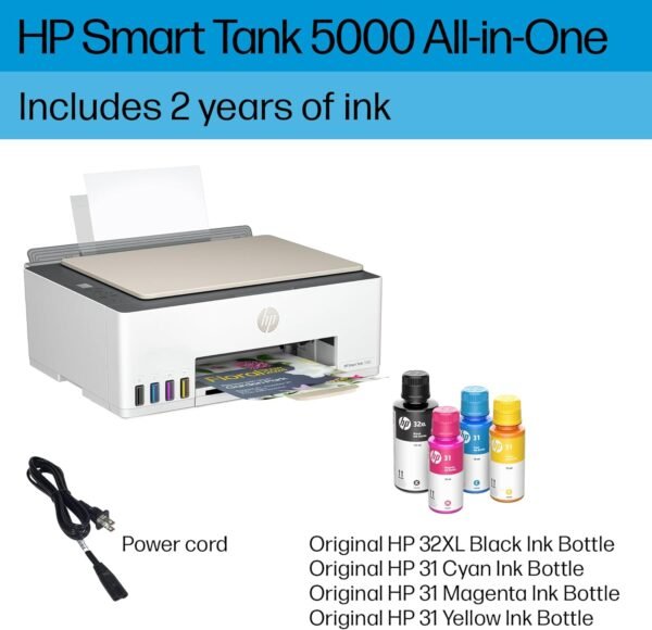 HP Smart-Tank 5000 Wireless All-in-One Ink-Tank Printer - Image 4